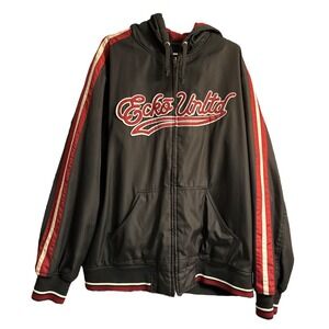 Vintage Ecko Unltd Full Zip Jacket Hooded Track Striped Men's Size XXL